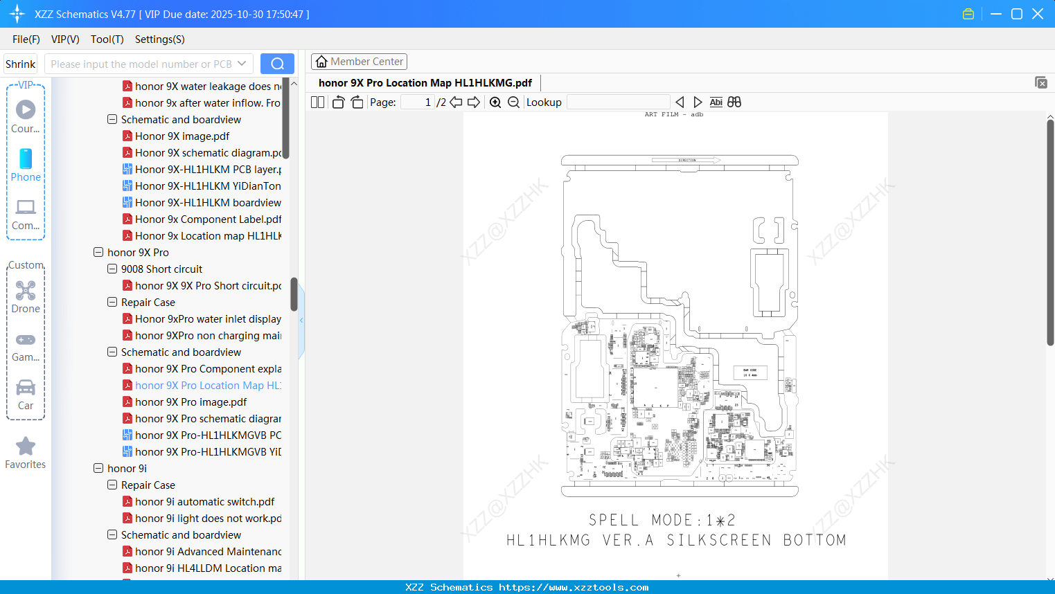 Honor 9X Pro Location Map HL1HLKMG